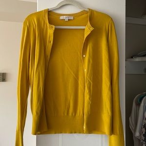 Ann Taylor yellow cardigan